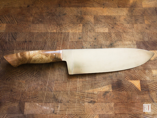 [Chef’s Knife] – 14C28N High Carbon Stainless Steel, Local Ash Wood, Copper