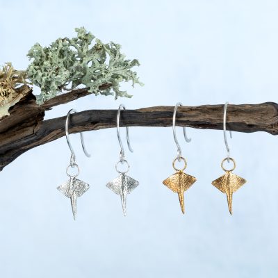 [Manta Ray Earrings] – Sterling Silver