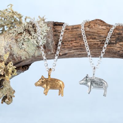 [Wild Boar Necklace] – Sterling Silver
