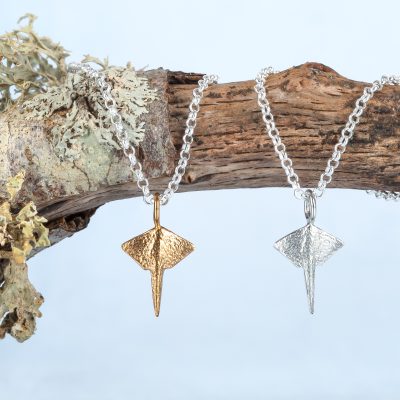 [Manta Ray Necklace] – Sterling Silver