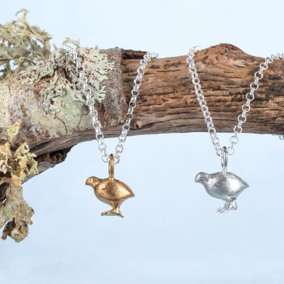 [Quail Necklace] – Sterling Silver