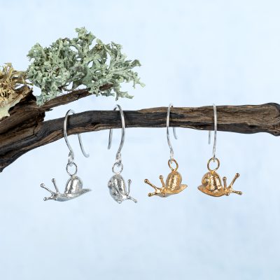 [Snail Earrings] – Sterling Silver