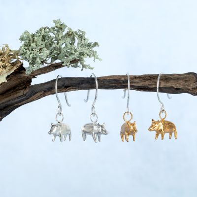 [Wild Boar Earrings] – Sterling Silver