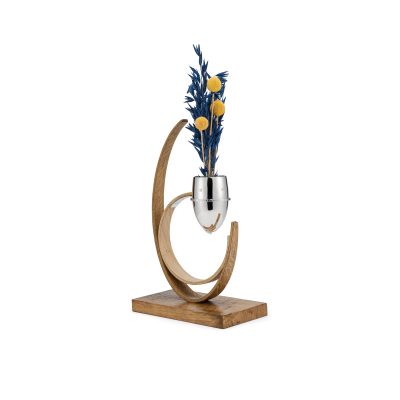 [Table Vase] - Sterling Silver, Laminated wood